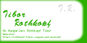 tibor rothkopf business card